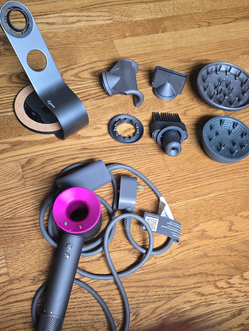 Dyson Supersonic Hair Dryer in Dark Gray with Pink Ring